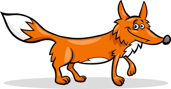 Άγρια αλεπού καρτούν εικονογράφηση — Διανυσματικό Αρχείο