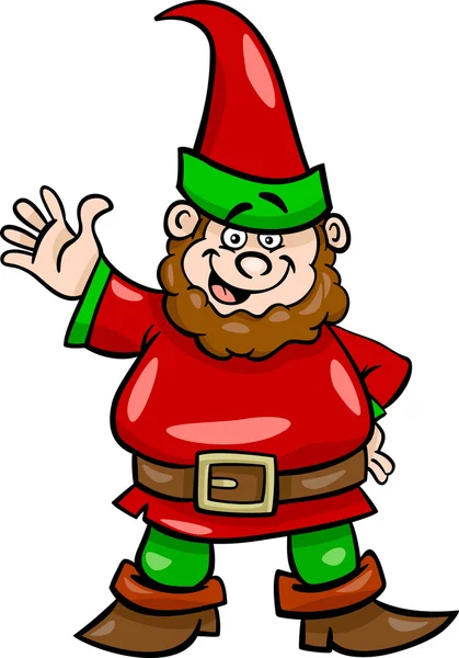 Gnome or dwarf cartoon illustration — Stock Vector