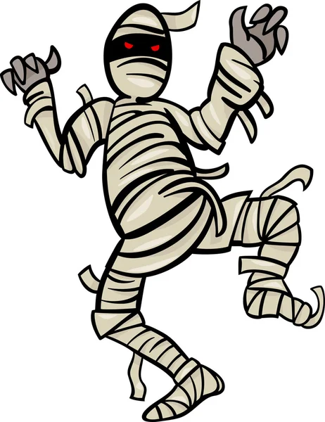 Ilustracja kreskówka potwór mumia — Wektor stockowy