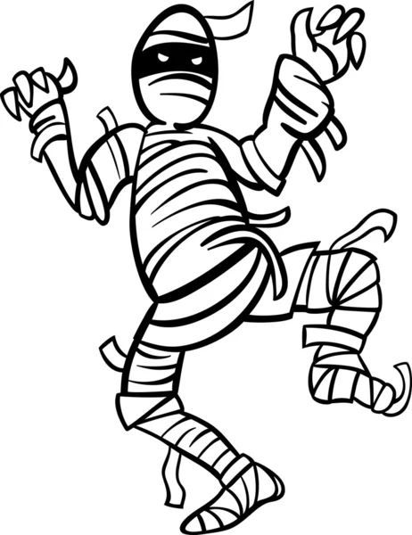 Mumia kreskówka dla Kolorowanka — Wektor stockowy