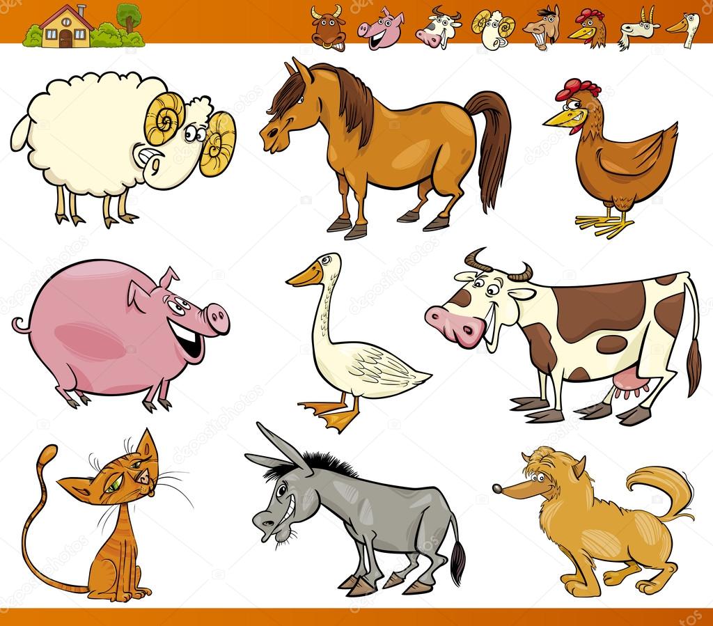 Farm animals set cartoon illustration Stock Vector Image by ©izakowski #21490043 Farm animals set cartoon illustration Stock Vector Image by ©izakowski #21490043