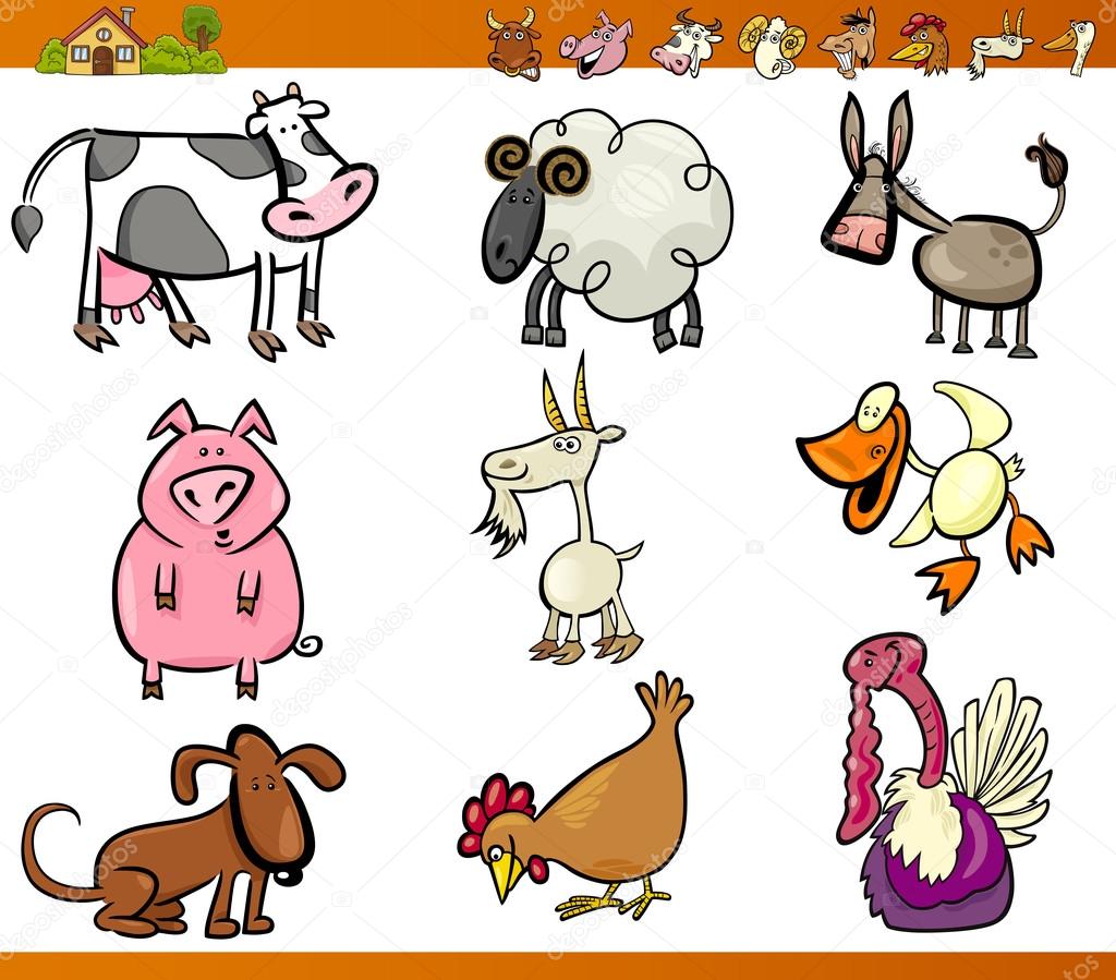Farm animals set cartoon illustration Stock Vector Image by ©izakowski #21490247 Farm animals set cartoon illustration Stock Vector Image by ©izakowski #21490247