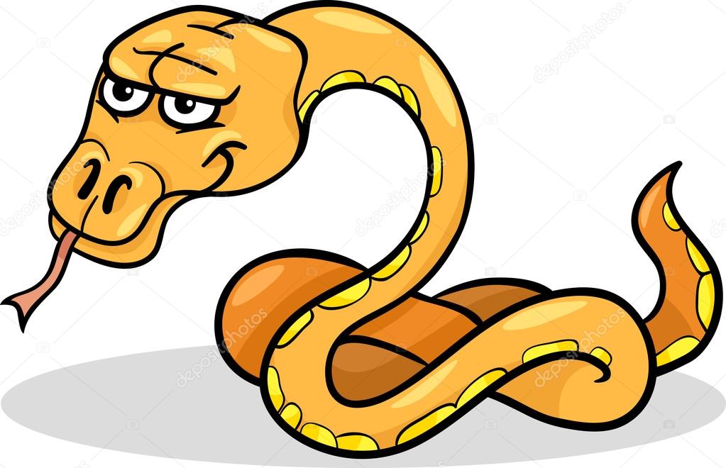 Serpente Da Cobra Dos Desenhos Animados Ilustração do Vetor