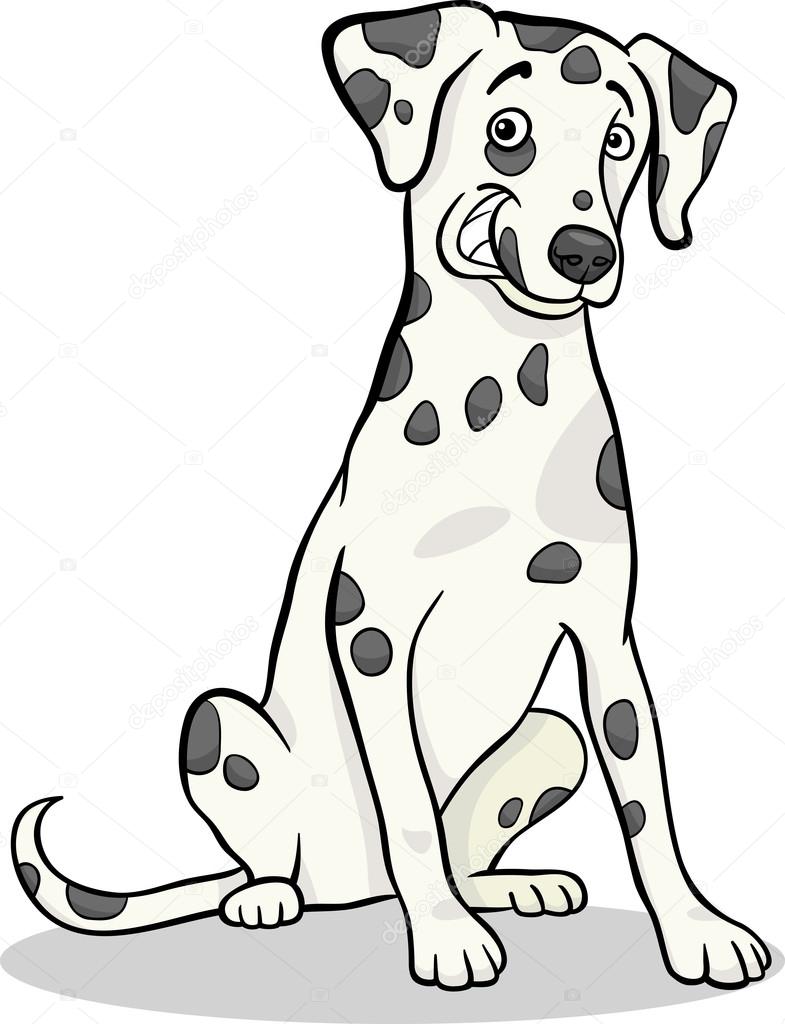 dalmatian purebred dog cartoon illustration