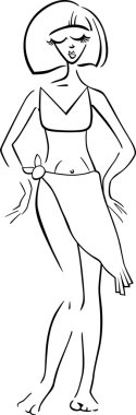güzel bir kadın bikini veya mayo