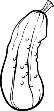 Salatalık sebze çizgi film boyama kitabı için