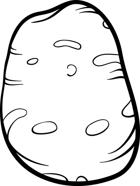 Kartun sayuran kentang untuk buku mewarnai - Stok Vektor