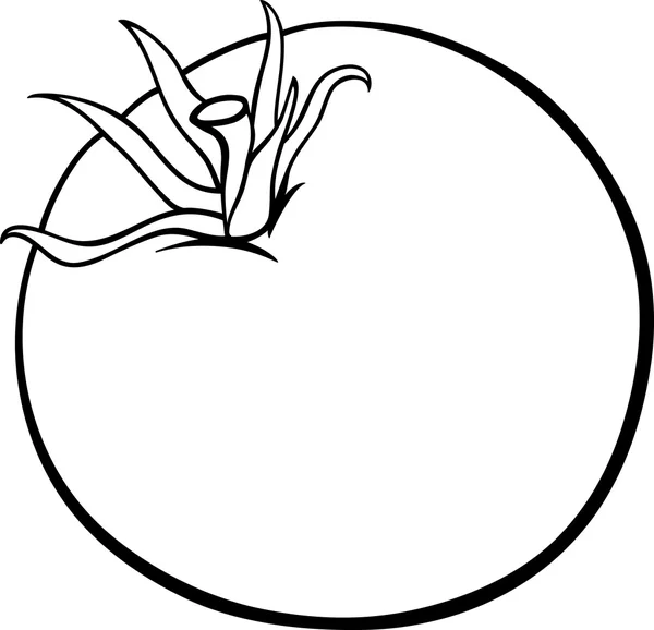 Tomato vegetable cartoon for coloring book — стоковый вектор