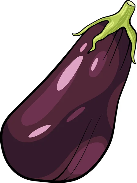 Eggplant vegetal desenho animado ilustração —  Vetores de Stock