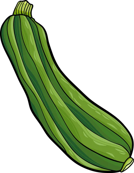 Illustration de dessin animé de légumes courgettes — Image vectorielle