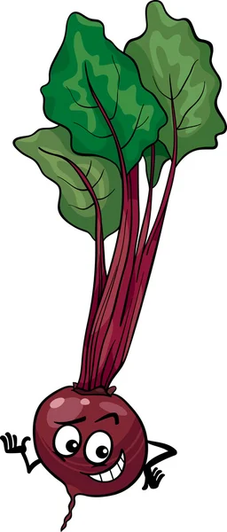 Lindo remolacha vegetal dibujo animado ilustración — Archivo Imágenes Vectoriales