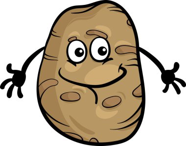 tatlı patates sebze karikatür çizimi