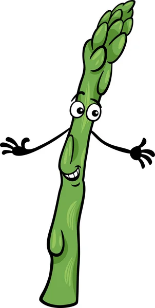 Mignon asperges légumes dessin animé illustration — Image vectorielle