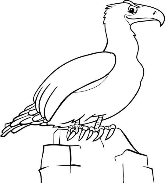 Мультяшный орёл для раскраски — стоковый вектор