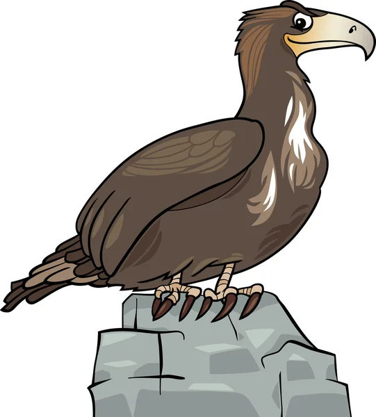 Águia dos desenhos animados pássaro selvagem — Vetor de Stock