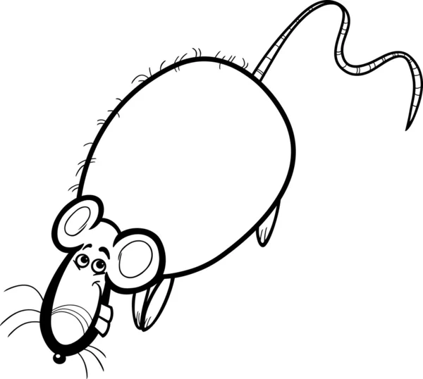 Karakter kartun tikus untuk buku pewarnaan - Stok Vektor