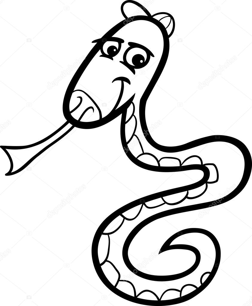 Desenho de Animais Para Colorir de Cobra 