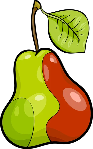 Ilustración de dibujos animados de frutas de pera — Vector de stock