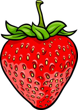 strawberry fruit cartoon illustration clipart