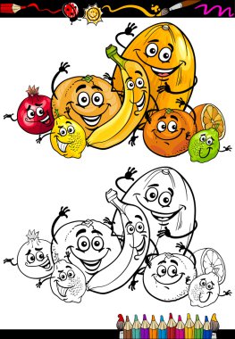 boyama kitabı için karikatür narenciye