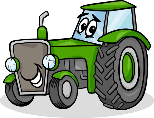 Tractor character cartoon illustration — Stock Vector