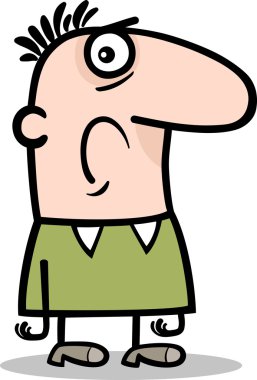 üzgün adam karikatür çizimi