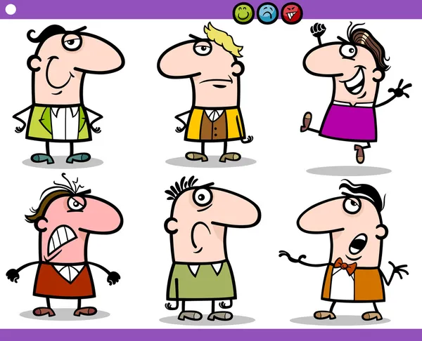 Cartoon emoties tekens instellen — Stockvector