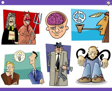karikatür kavram ve fikirler koymak