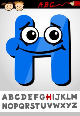 komik mektup h illüstrasyon karikatür