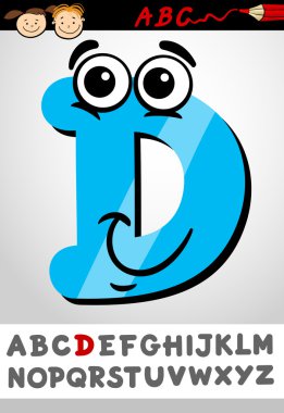 komik mektup d illüstrasyon karikatür