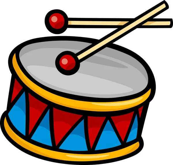 Clip art karikatür çizimi drum — Stok Vektör