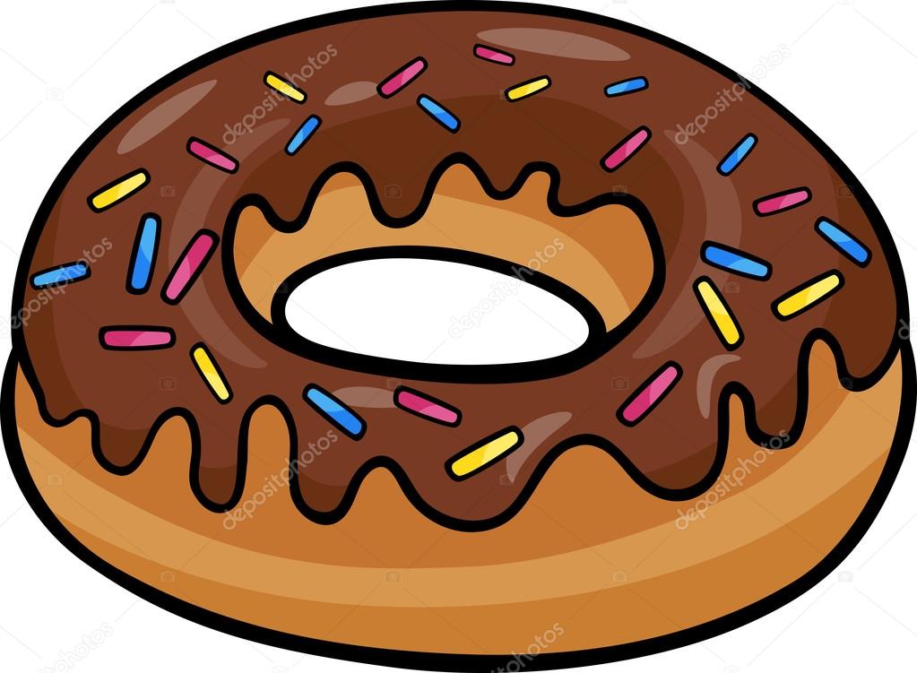 Donut Clip Art Illustration De Dessin Anime Image Vectorielle Par Izakowski C Illustration