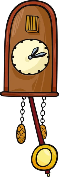 Reloj de cuco clip arte dibujos animados ilustración — Vector de stock