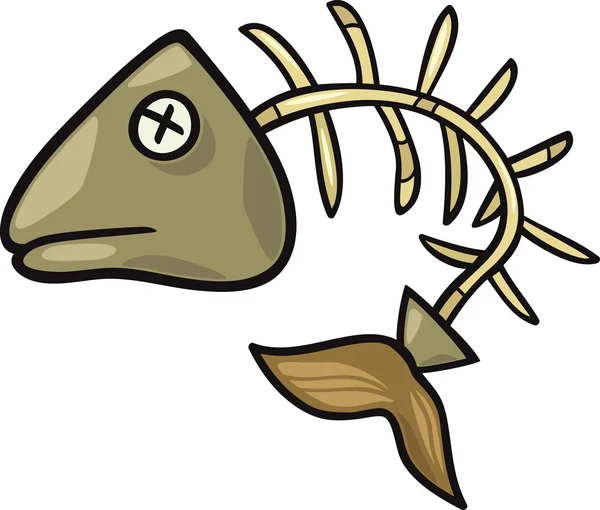 Fishbone clip art illustration de bande dessinée — Image vectorielle