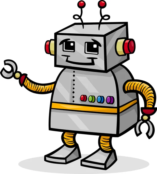 Cartoon robot of droid illustratie — Stockvector