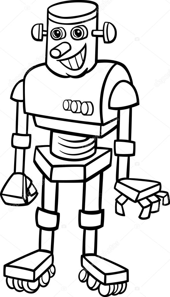 Robot cartoon stock illustration. Illustration of mechanical - 21262386