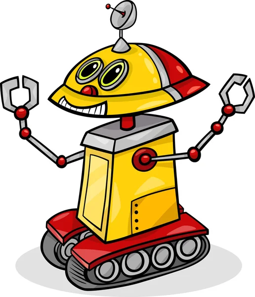 Tegneserie robot eller droid illustration – Stock-vektor