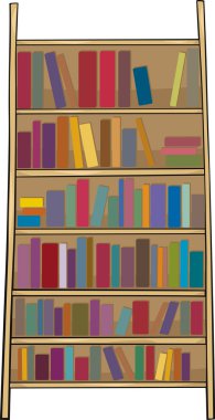 kitap raf klip sanat karikatür çizimi