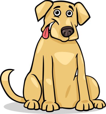 Labrador retriever köpek karikatür çizimi