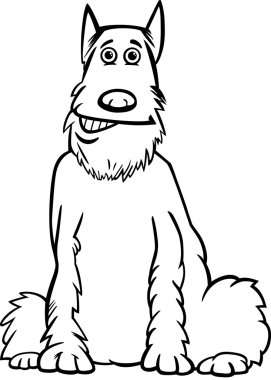 schnauzer köpek çizgi film boyama kitabı için