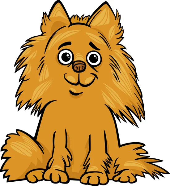 Pomeranian σκύλος καρτούν εικονογράφηση — Διανυσματικό Αρχείο