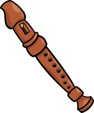 flute musical instrument cartoon clipart