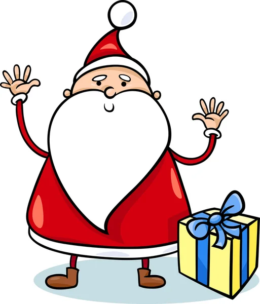 Carino Babbo Natale cartone animato illustrazione — Vettoriale Stock