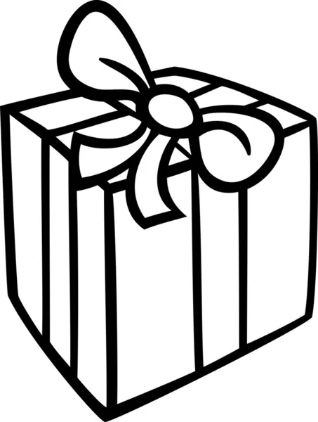 Coloriage cadeau de Noël — Image vectorielle