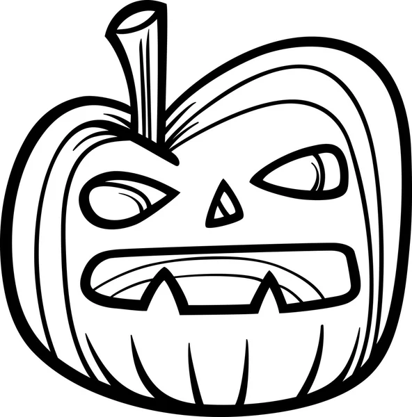 Halloween pumpa för målarbok — Stock vektor