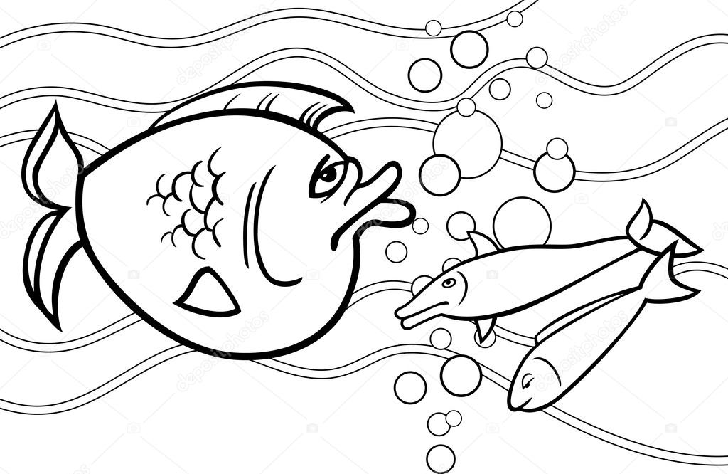 imágenes peces animadas para colorear dibujos animados de grandes