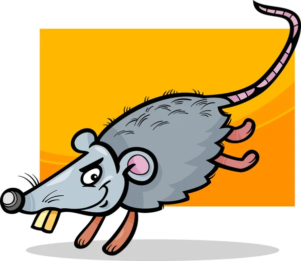 Zeichentrickfilm mit Maus oder Ratte — Stockvektor