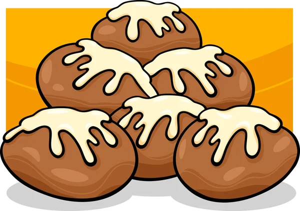 Пончики кліпарт ілюстрація мультфільму — стоковий вектор