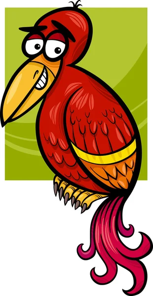 Exotic bird cartoon illustration — Stock Vector