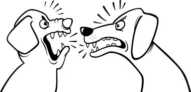 kızgın havlayan köpekler boyama sayfası